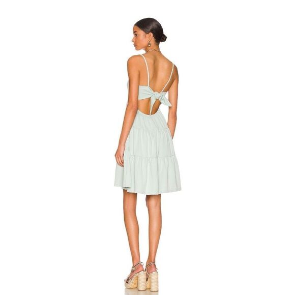 ‎MINKPINK Hunter Smock Dress in Mint - Picture 1 of 9